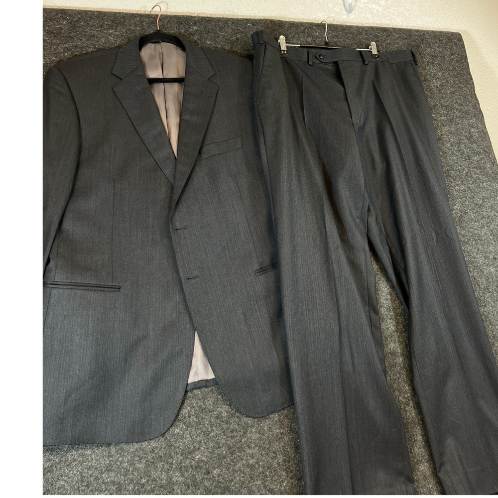 Marks & Spencer Collezione Pure New Wool 2 Piece Suit Mens Gray 42R 42x31